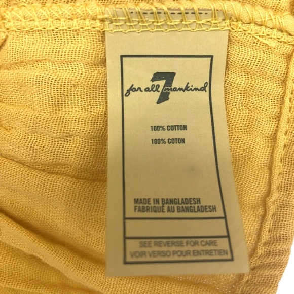 7 For All Mankind Ruffle Sleeve Cotton Top NWT - Picture 6 of 8